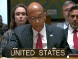 El representante adjunto de Estados Unidos ante la ONU, Robert Wood, en una intervención en el Consejo de Seguridad de este domingo.
