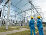 Imagen de una subestación eléctrica, desde donde se distribuye la electricidad que llega de los productores hacia los consumidores finales.