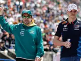 Fernando Alonso y Max Verstappen en el Gran Premio de Jap&oacute;n