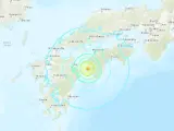 Terremoto registrado este miércoles en Japón.