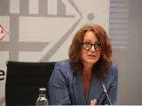 La teniente de alcaldía del Ayuntamiento de Barcelona, Laia Bonet, en rueda de prensa.