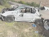Un coche accidentado en una imagen de archivo