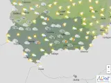 Predicción de lluvias en Andalucía.
