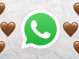 El emoji del corazón marrón en WhatsApp.