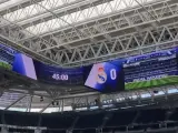 El Santiago Bernabéu estrena el nuevo videomarcador 360º.
