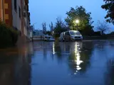 Granada, afectada por las lluvias este sábado.