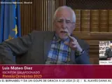 Luis Mateo Díez, Premio Cervantes 2023, charla con los medios de comunicación.