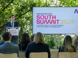 El alcalde de Madrid, José Luis Martínez-Almeida, en la presentación de la 13ª edición de South Summit.
