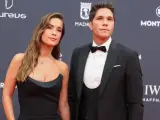 María Pombo y su marido, Pablo Castellano, a su llegada a la gala de entrega de los Premios Laureus 2024.