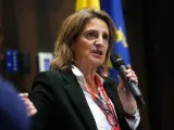 La vicepresidenta tercera y ministra para la Transición Ecológica y el Reto Demográfico en funciones, Teresa Ribera, participa en Málaga en el congreso del Partido Socialista Europeo (PES)
