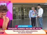 'Y ahora Sonsoles' recibe a Joaquín Torres tras el alta hospitalario.