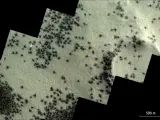 Vista ExoMars TGO de las arañas de hielo en Marte.