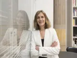 La candidata de Comuns Sumar, Jéssica Albiach, en su despacho de diputada del Parlament.