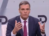 El presidente del Gobierno, Pedro Sánchez, en la entrevista en RTVE.
