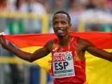 CHORZOW, POLAND - JUNE 25: Thierry Ndikumwenayo of Spain wins Men's 5000m, at the European Games 2023 in Silesian Stadium, Chorzow, Poland on June 24, 2023. (Photo by Artur Widak/Anadolu Agency via Getty Images)