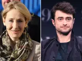 Daniel Radcliffe y J. K. Rowling.