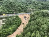 Se derrumbó un tramo de autopista en la provincia de Cantón, en China.