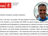 Carta de Sánchez a los militantes y simpatizantes del PSOE.