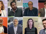 Los candidatos a las elecciones catalanas que debaten este jueves en RTVE.