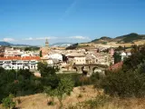 Vista panorámica de la localidad de Puente la Reina, en Navarra.