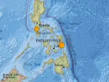 Terremoto registrado en Filipinas.