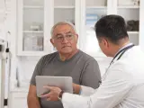 Un paciente durante una consulta médica.