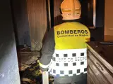 Intervención de los bomberos en el incendio de Leganés.