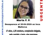 Buscan a una joven de 17 años desaparecida desde el martes en Inca.
