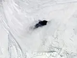 Imagen del agujero que se abre en el mar antártico de Weddell.