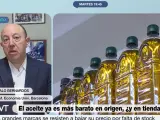 El economista Gonzalo Bernardos habla sobre el precio del aceite de oliva en 'Más Vale Tarde'.