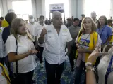 El candidato presidencial José Raúl Mulino sale después de votar durante las elecciones generales en Ciudad de Panamá, el domingo 5 de mayo de 2024.