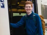 Lasse Stolley, el joven que vive en un tren.