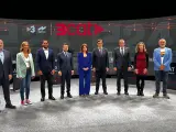 Los ocho candidatos a las elecciones catalanas en el plat&oacute; de TV3.
