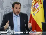 El ministro de Transportes y Movilidad Sostenible, Óscar Puente, este martes en Moncloa.