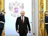 El presidente de Rusia, Vladimir Putin, durante la ceremonia de su quinta investidura.