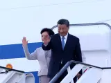 BEl presidente de China, Xi Jinping, a su llegada este miércoles a Hungría.
