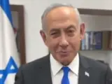 Benjamin Netanyahu en el vídeo de ánimo a Eden Golan, participante israelí en Eurovisión.