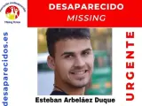 Cartel de búsqueda de Esteban Arbaláez Duque, a quien se le perdió la pista el 3 de mayo.