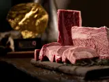 Trozos de carne de Kobe