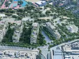 Recreación del futuro del ámbito de la avenida San Luis-Las Torrecillas, donde se construirán 250 viviendas.