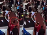 Novak Djokovic ha empezado su andadura en el Masters 1.000 de Roma de manera accidentada: el tenista serbio tumbó a Moutet en su estreno y, mientras firmaba autógrafos en la grada, recibió un botellazo en la cabeza después de que aun aficionado se le cayese de la mochila la botella.