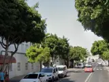 Avenida Eugenio Rijo Rocha, en Arrecife, Lanzarote, donde un hombre ha arrebatado una bebé a su abuela.