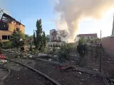 Imagen de un bombardeo ruso en Járkov.