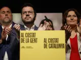 El presidente de la Generalitat y candidato a la reelección, Pere Aragonès valora los resultados obtenidos por la formación política este domingo en las elecciones catalanas.