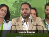El candidato de Vox, Ignacio Garriga, valora los resultados electorales.