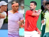 Djokovic, Nadal, Alcaraz y Sinner, los favoritos de cara a Roland Garros 2024.