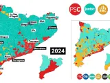 Resultados de las elecciones catalanas por municipios.