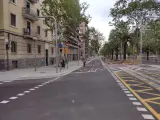 El nuevo tramo de carril bici de la Diagonal.