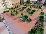 Proyecto de la nueva plaza de San Fausto.