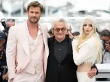 Chris Hemsworth, George Miller y Anya Taylor-Joy en Cannes 2024